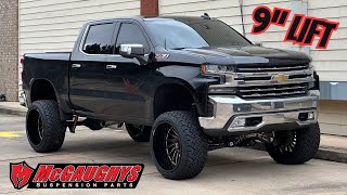 2021 Chevy Silverado on a 9” McGaughys lift kit [upl. by Kelley]