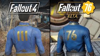 Fallout 76 BETA vs Fallout 4  Direct Comparison [upl. by Aymahs]