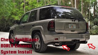 Chevy Trailblazer BORLA Exhaust System Install w Sound Clips [upl. by Aunson740]