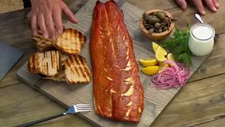 MapleCured Smoked King Salmon Recipe  Steven Raichlens Project Smoke [upl. by Aztin100]