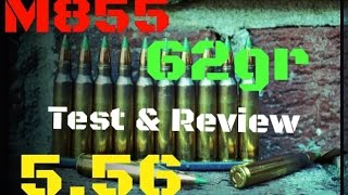 M855 556 NATO Green Tip Penetrator Ballistics Gel Test amp Review HD [upl. by Aielam]