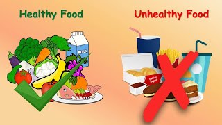 Healthy Food Unhealthy food Healthy Vs Unhealthy food Healthy Food Names Healthy Eating for kids [upl. by Elin]