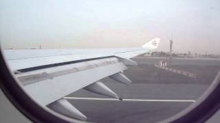 Landing in Dubai International Airport A340500 [upl. by Savannah16]