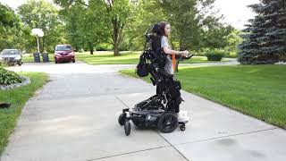 Quadriplegic using a Permobil Standing Wheelchair [upl. by Vladimar]