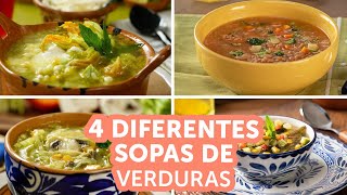 4 formas diferentes de hacer sopa de verduras  Kiwilimón [upl. by Anaile]