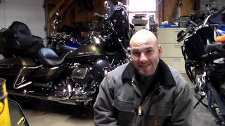 Harley Touring Bike BATTERY REMOVAL [upl. by Names]