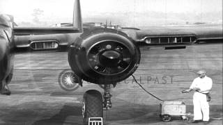 United States Army Air Force P61 Black Widow demonstration P61 takes off in HaHD Stock Footage [upl. by Idnib]