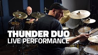 tHUNder Duo Live Performance  Drumeo [upl. by Tillo]