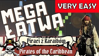 🎹 Piraci z Karaibów Hes a Pirate  Piano Tutorial MEGA ŁATWA wersja 🎵 NUTY W OPISIE 🎼 [upl. by Assirram448]