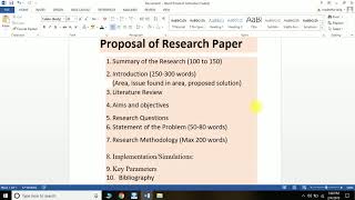 How to write proposal  synopsis of a research paper in English  Urdu and hindi [upl. by Ardnassak]