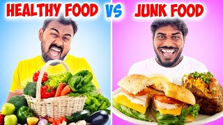 Healthy Food Vs Junk Food Eating Challenge  Hair Care Tips  SMBros Vlog And Cooking [upl. by Tillinger]