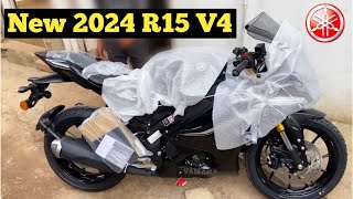 New Yamaha R15 V4 Unboxing 2024 Model 🔥  Top Speed Mileage Price  2024 Best Bike [upl. by Reeta]