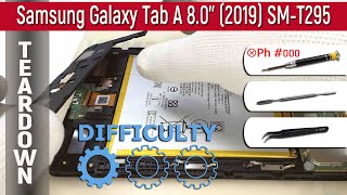 Samsung Galaxy Tab A 80 2019 SMT290T295 📱 Teardown Take apart Tutorial [upl. by Narbig88]