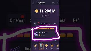 Drops and rises secret code  Tapswap cinema code tapswapofficial tapswap airdrop [upl. by Bearnard501]