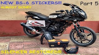 REBUILDING A BAJAJ PULSAR 220F  2020 CONVERSION BS3 TO BS6  Part 5 [upl. by Ramgad575]