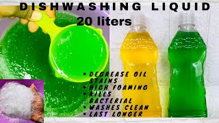 Dishwashing liquid with extra foaming power  How to make liquid soap [upl. by Saihttam]