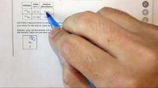 41h Finding atomic mass from isotope mass and natural abundance [upl. by Swec]