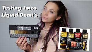 Testing Joico Lumishine Demi Permanent Liquid Toners with blendxsations [upl. by Aderfla]