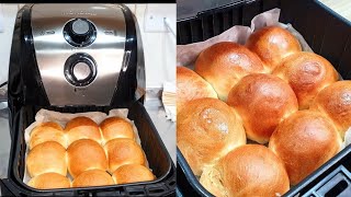 COMO FAZER PÃO NA AIRFRYER  PRONTO EM 15 MINUTOS [upl. by Yart]