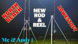 Lowestoft North Beach Sea Fishing UK Shore Angling Suffolk Coast New Rod amp Reel [upl. by Ahsele]