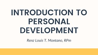 Introduction to Personal Development  Personal Development for Senior High School Students [upl. by Teagan]