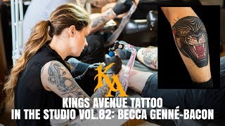 Panther Head Tattoo by Becca GennéBacon  In The Studio Vol 82 [upl. by Sible]