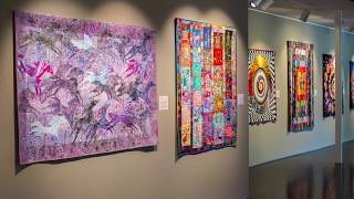 Virtual Tour Pt 1 Stitched Contemporary Quilt Art from the International Quilt Festival Collection [upl. by Asir]