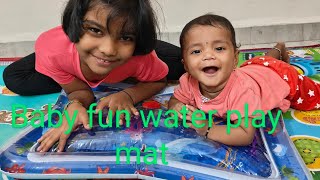 How to use baby water play mat  unboxing and review for domanico water play mat  tummy time mat [upl. by Airotel]