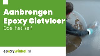 Epoxy Gietvloer Aanbrengen  Epoxywinkelnl [upl. by Hafinah565]