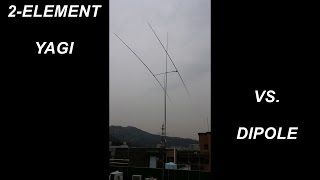 Difference between 2element Yagi vs Dipole [upl. by Annaerdna]