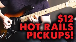 12 Hot Rails Pickups Upgrading the Ammoon Strat  Demo  Review [upl. by Brittain466]