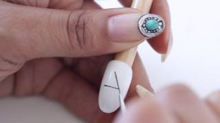 HOW TO FREEHAND NAIL ART LKE A PRO  abetweene [upl. by Ahsinnod]