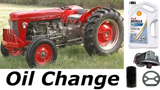 How to Change the Oil in a Massey Ferguson 35 Tractor [upl. by Herculie]