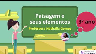 PAISAGEM E SEUS ELEMENTOS AULA DE GEOGRAFIA  Prof Nathália Gomes [upl. by Woehick]