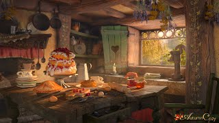 🍰🌼 SUMMER KITCHEN AMBIENCE Wood Burning Stove Whipped Cream Sounds Baking Sounds Nature Sounds [upl. by Ashlin]