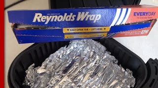 How to Use Aluminum Foil in The Air Fryer [upl. by Dobson]