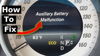 Auxiliary Battery Malfunction Mercedes E Class W212 Replace [upl. by Eaj354]