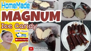 DIY MAGNUM ICE CANDY  4 INGREDIENTS ONLY  Home Made  Smooth and Creamy  FamiSai Studio [upl. by Addie]