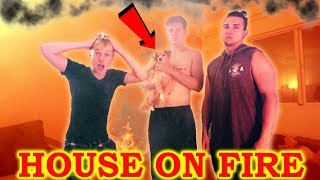 HOUSE ON FIRE PRANK GONE WRONG  LOST PUPPY  Sam Golbach [upl. by Noied274]