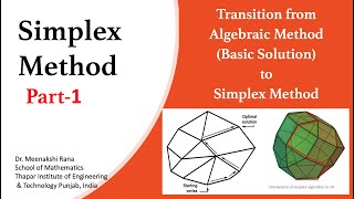 Simplex Method Part1 Introduction amp Transition from Algebraic to Simplex Method [upl. by Luapnhoj]