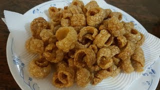 How to make Crispy Pork Skin crackers [upl. by Nosnhoj695]