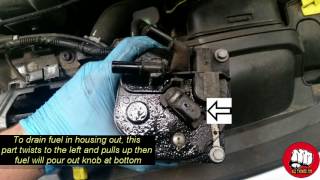 ford duratorq diesel fuel filter replacement [upl. by Ahsya]