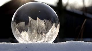 Frozen bubble  Seifenblase gefriert  1080p [upl. by Kcajyllib]