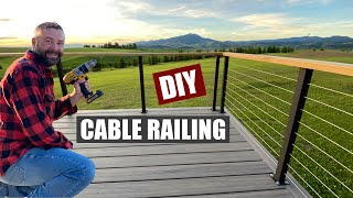 DIY Cable Railing with Metal Posts Built from Scratch [upl. by China]