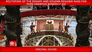 5 January 2023 Rosary and Solemn Requiem Mass for Pope emeritus Benedict XVI  Pope Francis [upl. by Ivgnout]