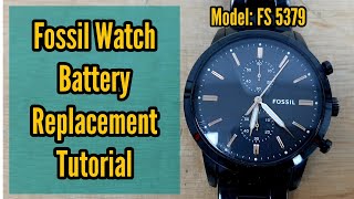 Fossil Watch Battery Replacement Tutorial  Watch Repair Channel [upl. by Notsek661]