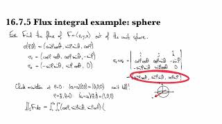 1675 Flux integral example sphere [upl. by Rolland]