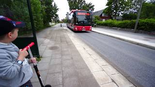 Sweden Stockholm ride with bus no 704 from Prostvägen to Huddinge Station [upl. by Amerigo616]