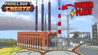 I Built a Working ELECTRICITY⚡Power Plant In Create Mod [upl. by Odlopoel]