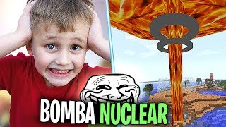 TROLLEO CON B0MBA NUCLEAR  TROLLEOS EN MINECRAFT 174 [upl. by Brighton442]